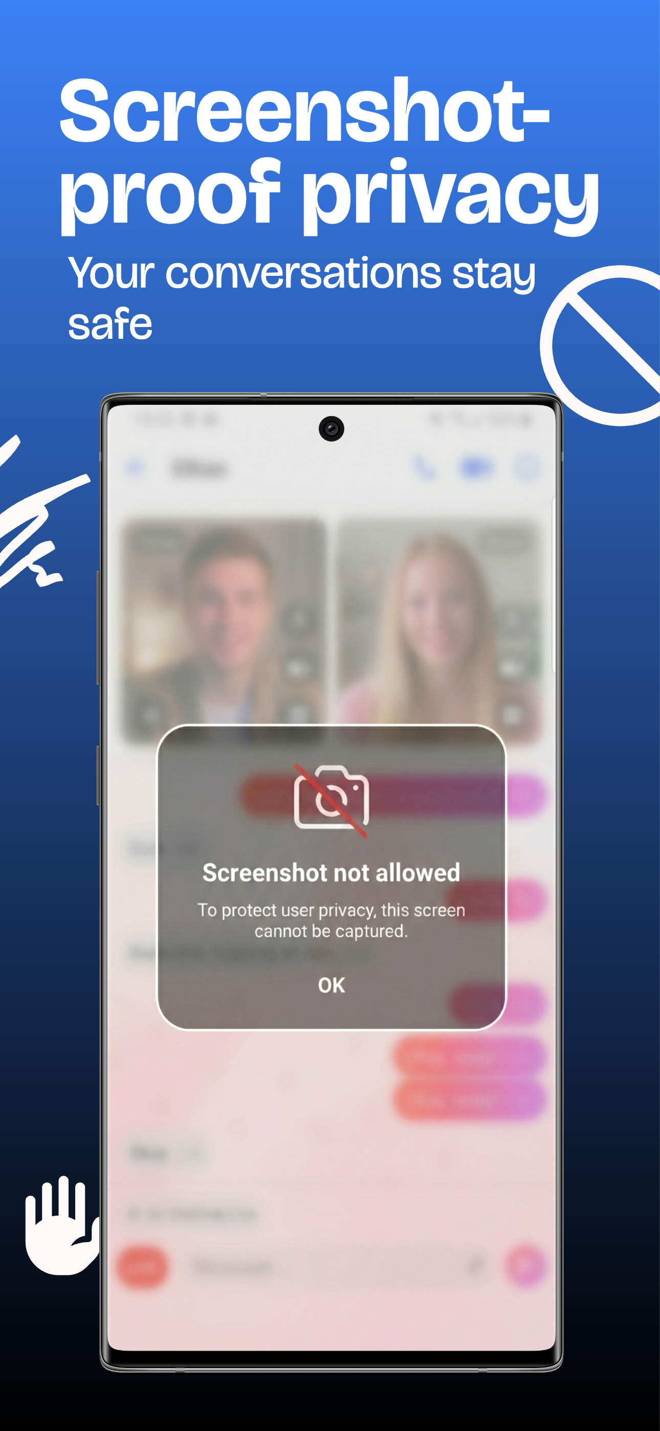 Chathub App screenshot protection on Android