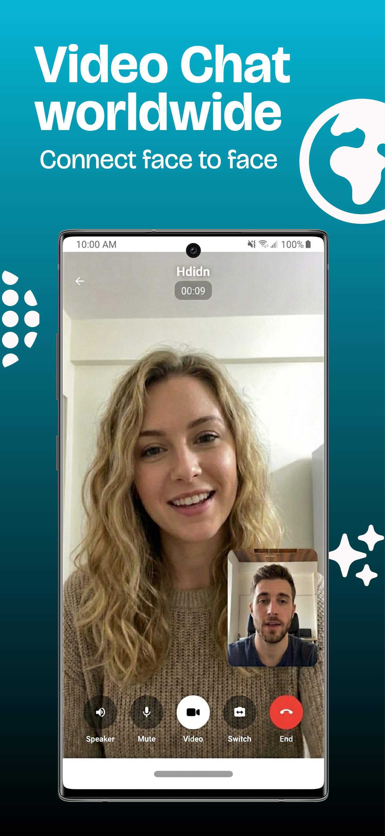 Chathub App video chat preview on Android
